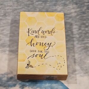 Glory Haus Kind Words Are Like Honey Plaque Christian Desk Sign Farmhouse Decor